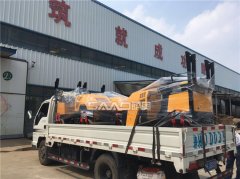 三臺座駕壓路機(jī)，兩臺井蓋切割機(jī)成功發(fā)出